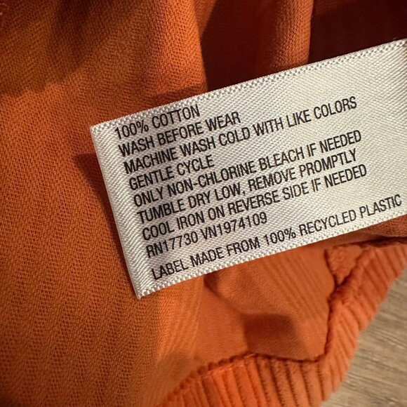 WILD FABLE JUNIOR WOMENS XS ORANGE CORDUROY JUMPER DRESS NEW - Picture 7 of 9